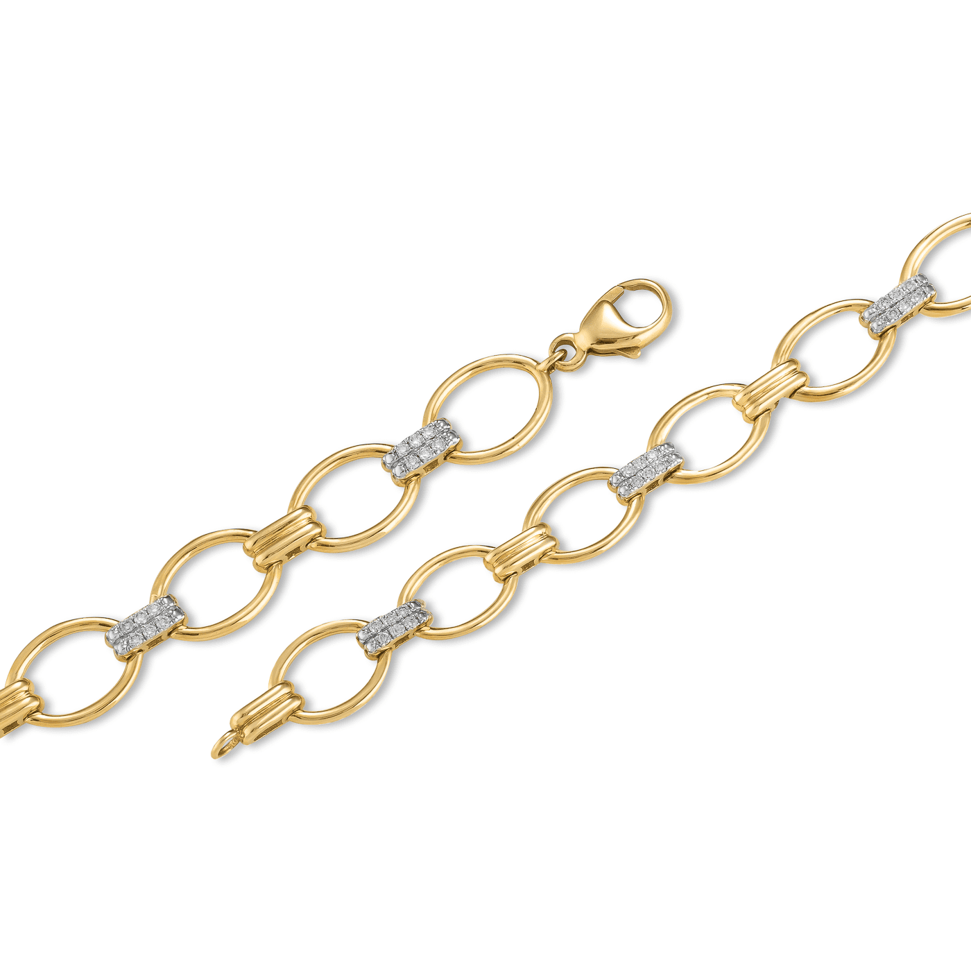 Armband Diamant zus. ca. 0,20 ct. 375er Gelbgold Armband Diamant zus. ca. 0,20 ct. 375er Gelbgold