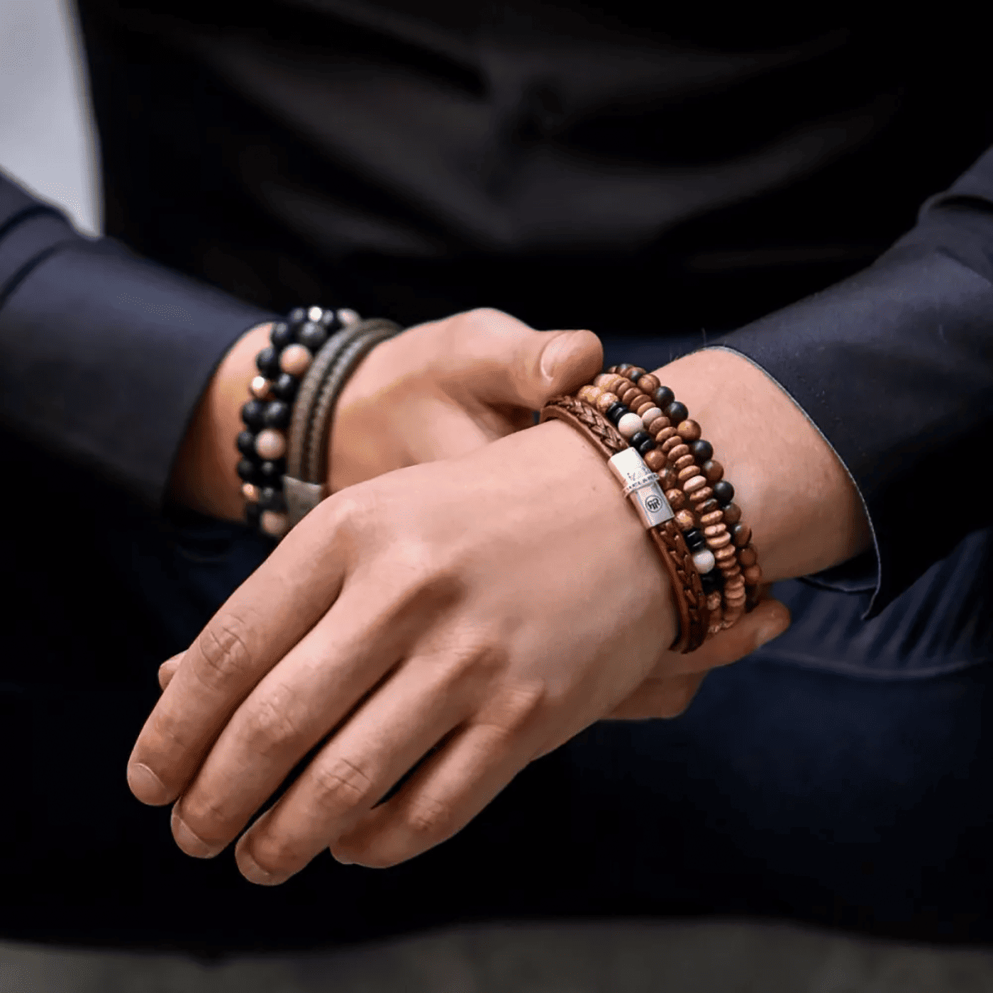 Armband Edelstahl Woodstock Round Slices Armband Edelstahl Woodstock Round Slices