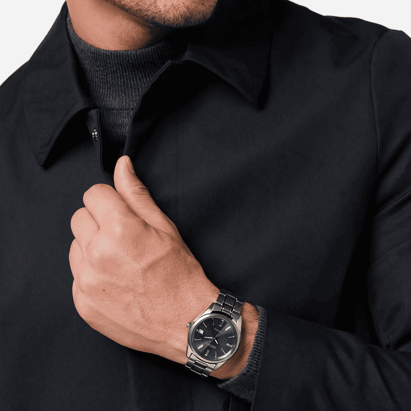 Essential Time Titanium Quarz Uhr