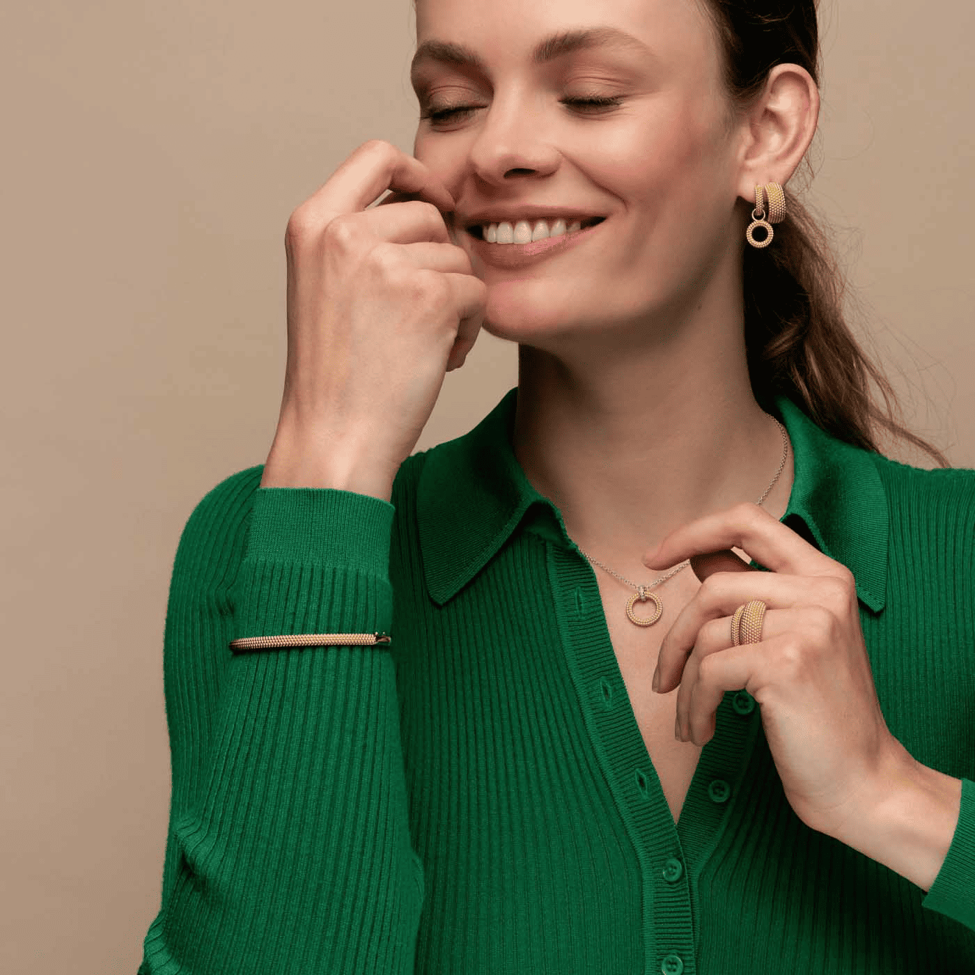 Kette Zirkonia 925er Silber Bicolor  Kette Zirkonia 925er Silber Bicolor