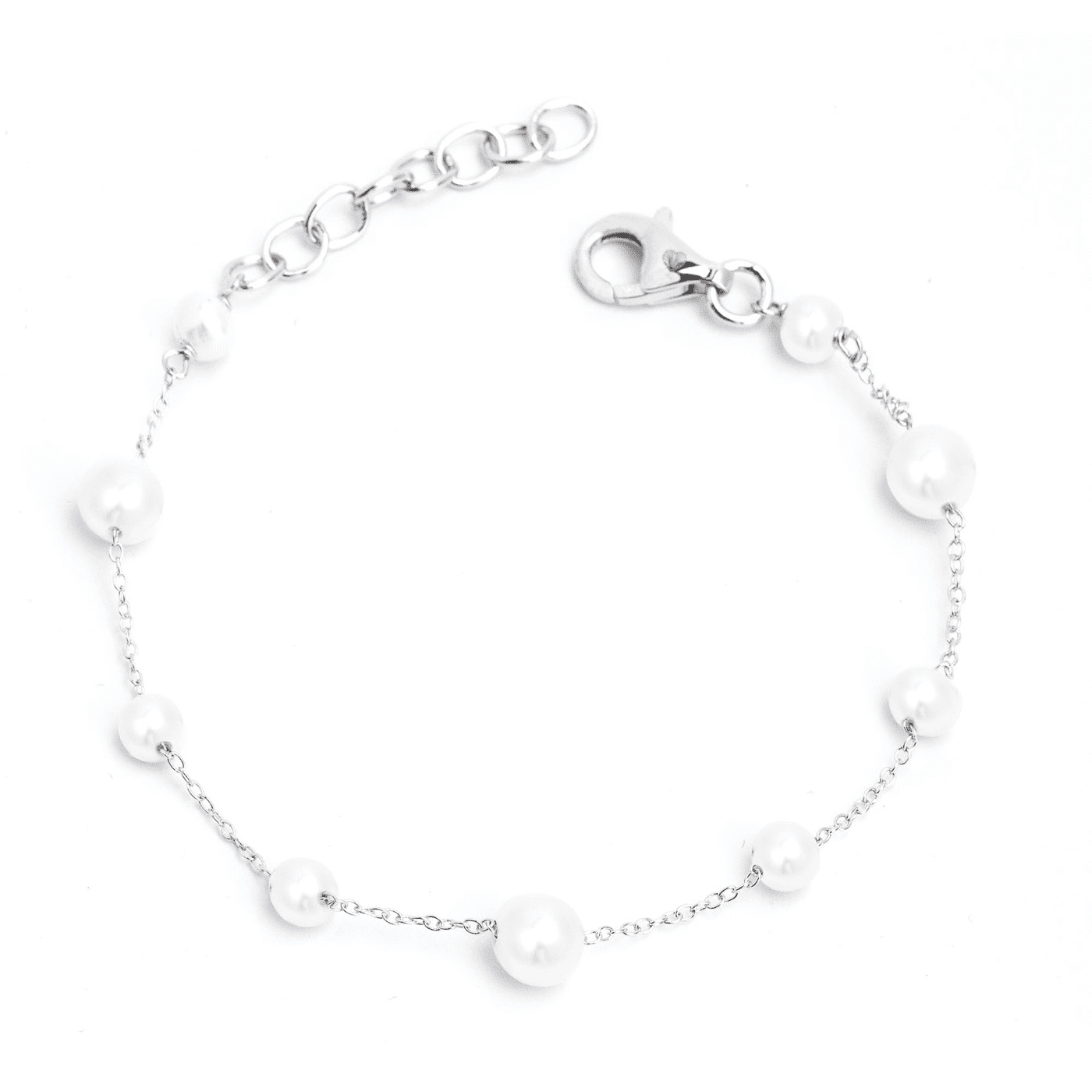 Perlenarmband 925er Silber Süßwasser-Zuchtperle Perlenarmband 925er Silber Süßwasser-Zuchtperle