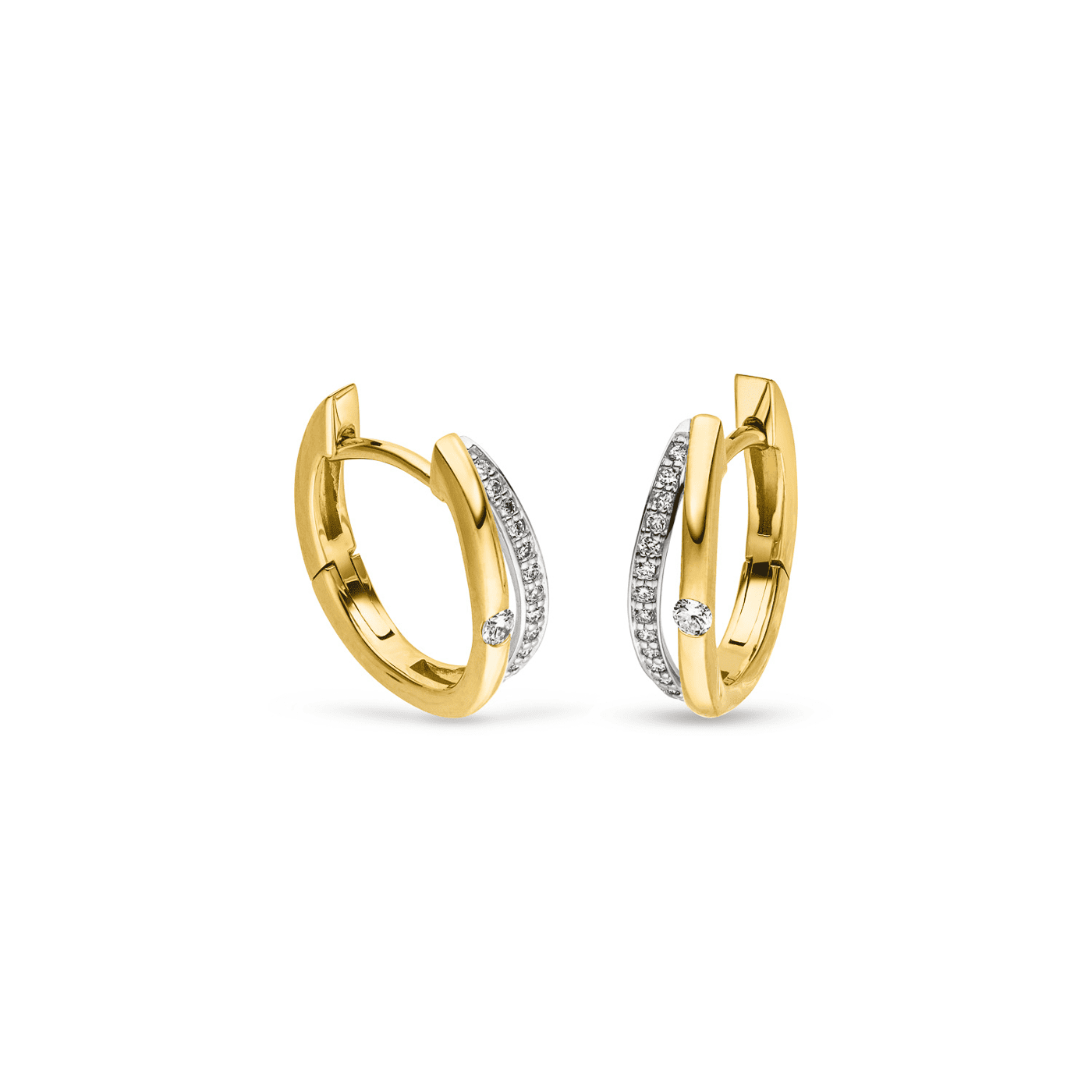 Ohrringe Diamant zus. ca. 0,12 ct. 333er Gelbgold Ohrringe Diamant zus. ca. 0,12 ct. 333er Gelbgold