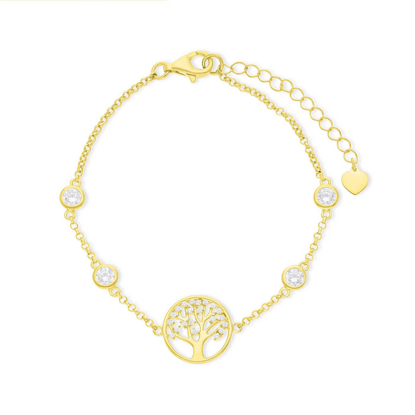 Armband Zirkonia 925er Silber vergoldet  Armband Zirkonia 925er Silber vergoldet