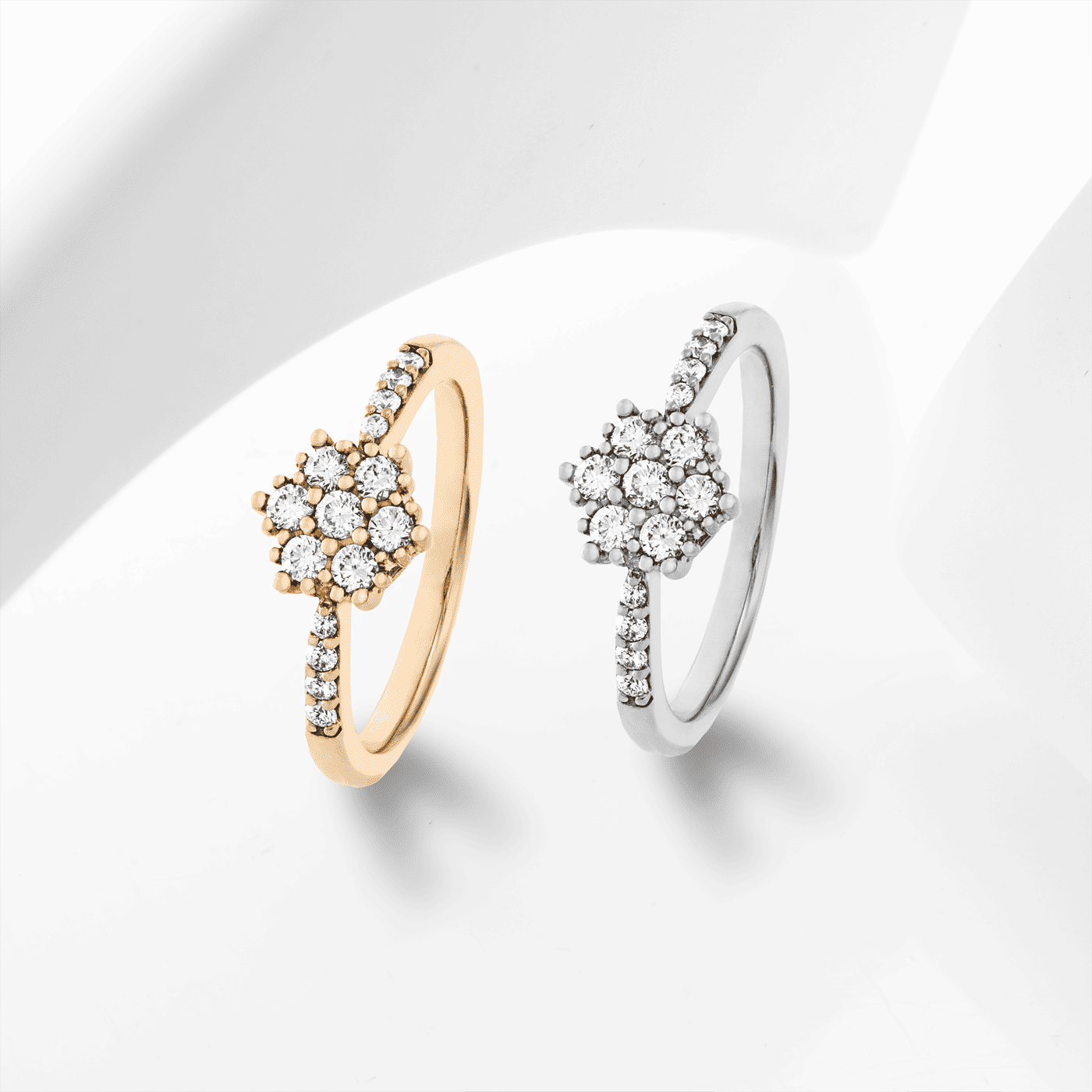 Ring Diamant zus. ca. 0,40 ct. 585er Weissgold Lunaria