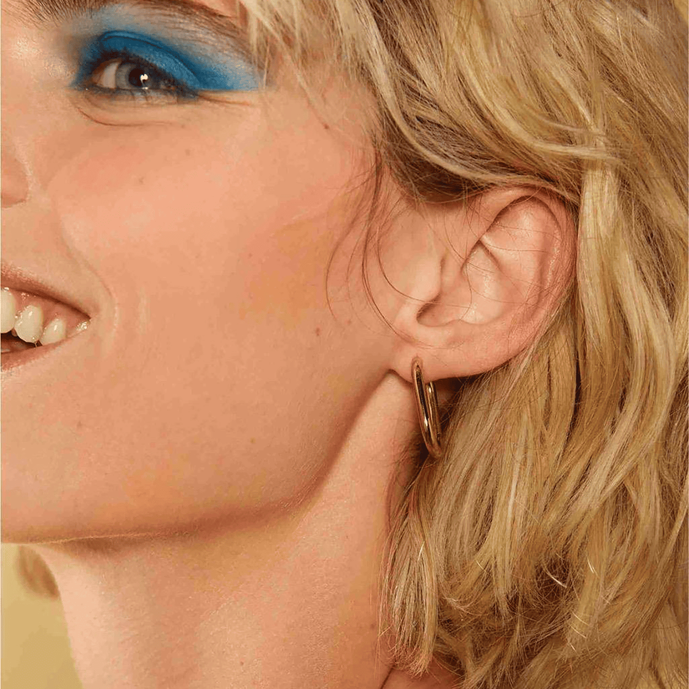 Ohrringe Edelstahl gelb vergoldet Oval Hoops