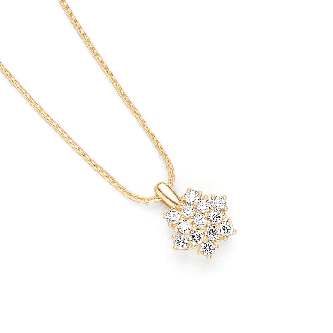 Kette Diamant zus. ca. 0,30 ct. 585er Gelbgold Rosa Kette Diamant zus. ca. 0,30 ct. 585er Gelbgold Rosa