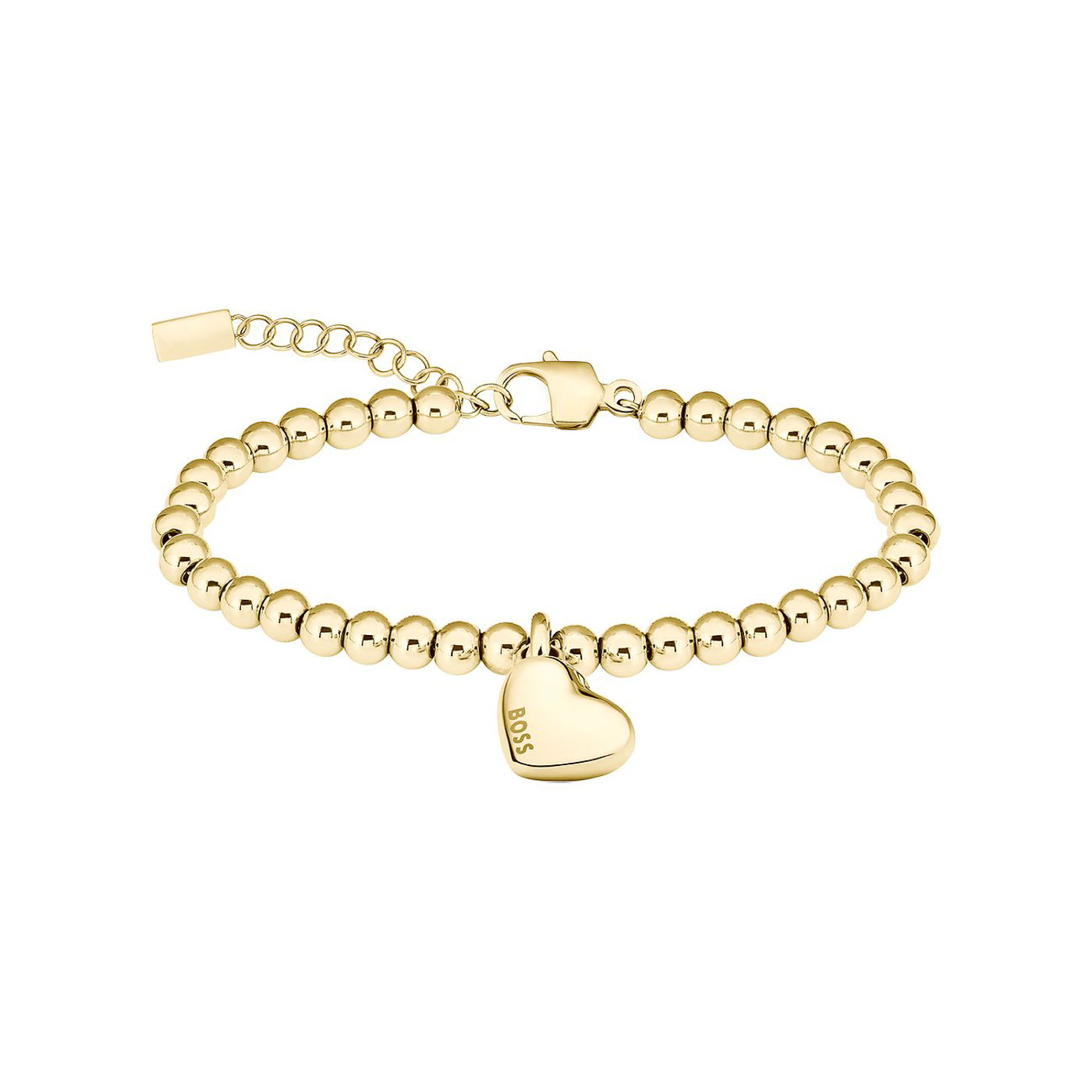 Armband Edelstahl gelb vergoldet Honey heart beads Armband Edelstahl gelb vergoldet Honey heart beads