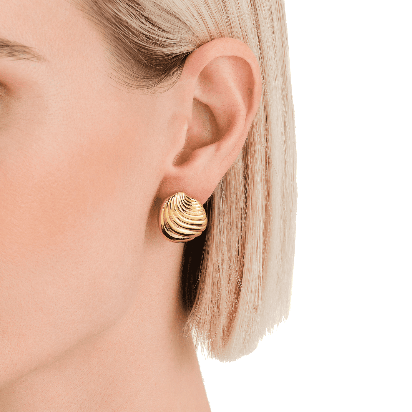 Ohrringe Edelstahl gelb vergoldet Modern Vintage Ohrringe Edelstahl gelb vergoldet Modern Vintage