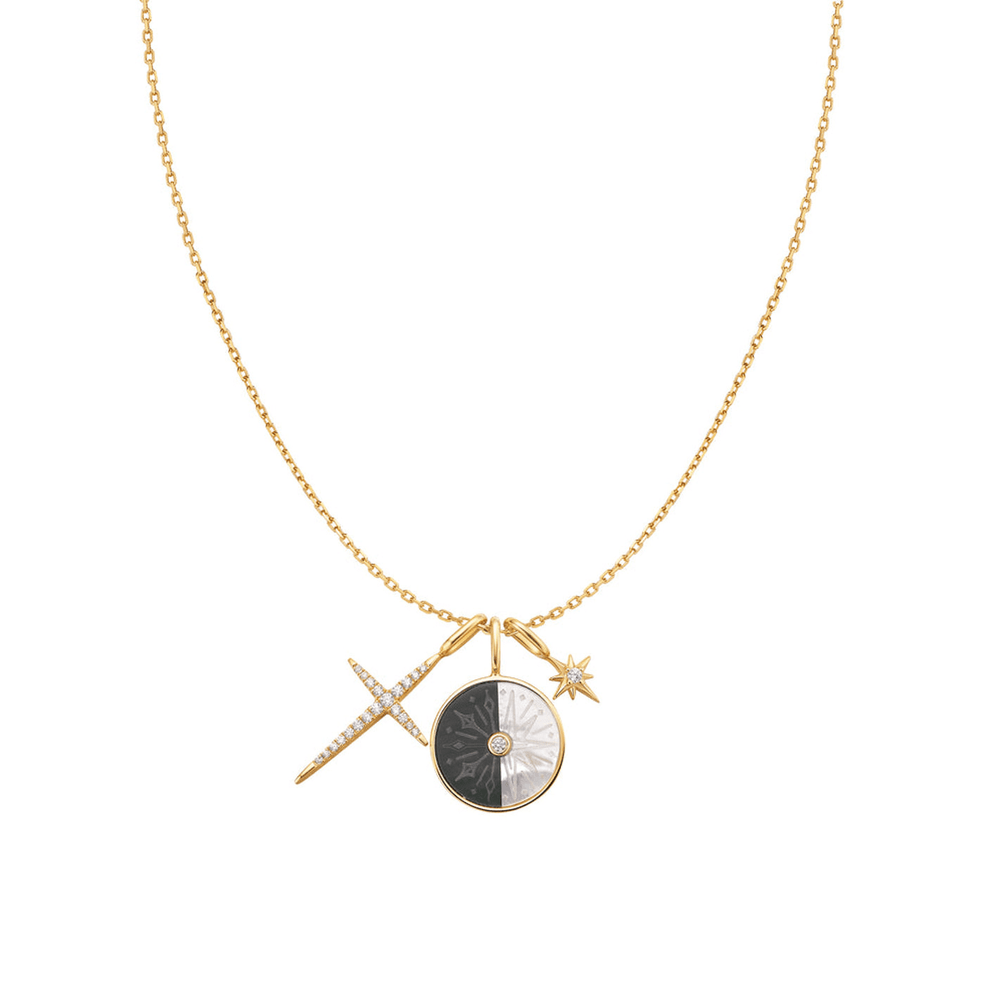 Charm für Ketten und Armbänder 925er Silber gelb vergoldet Rising Sun Charm für Ketten und Armbänder 925er Silber gelb vergoldet Rising Sun