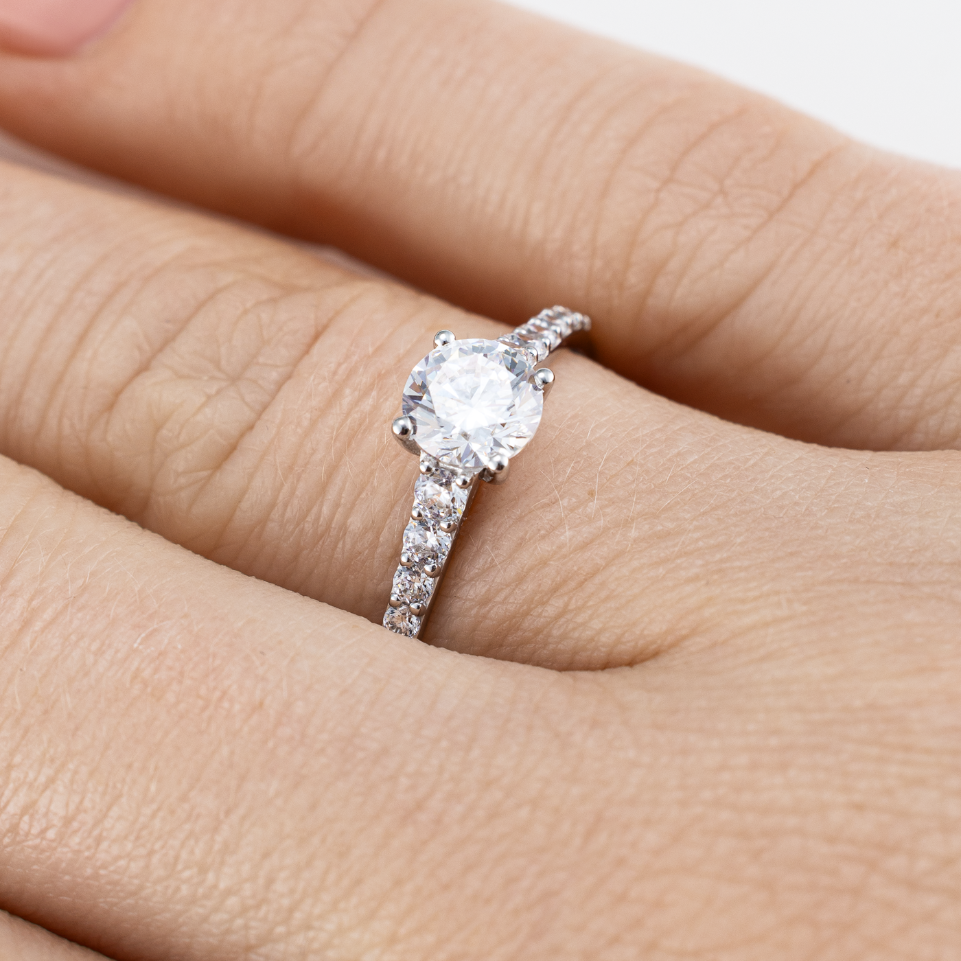 Ring Zirkonia 333er Weißgold 