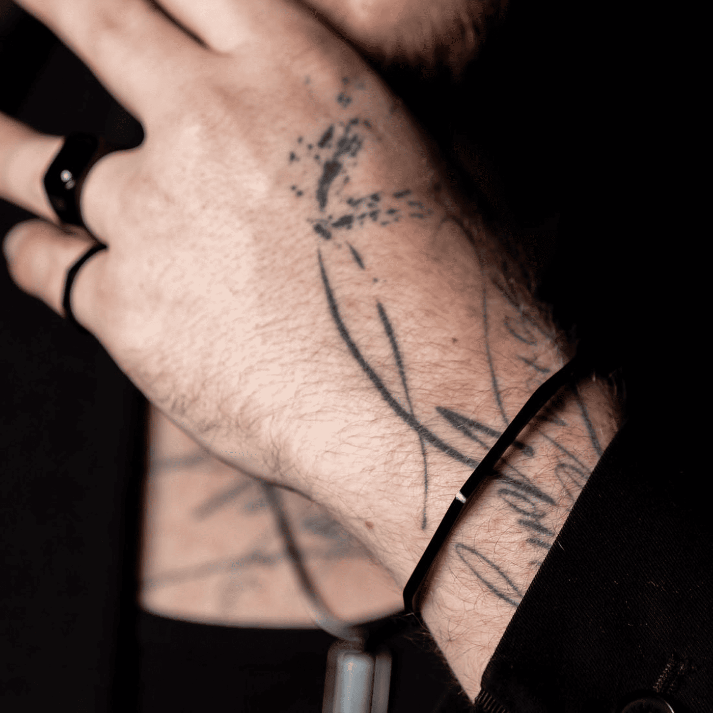 Armreif Edelstahl schwarz Francesco