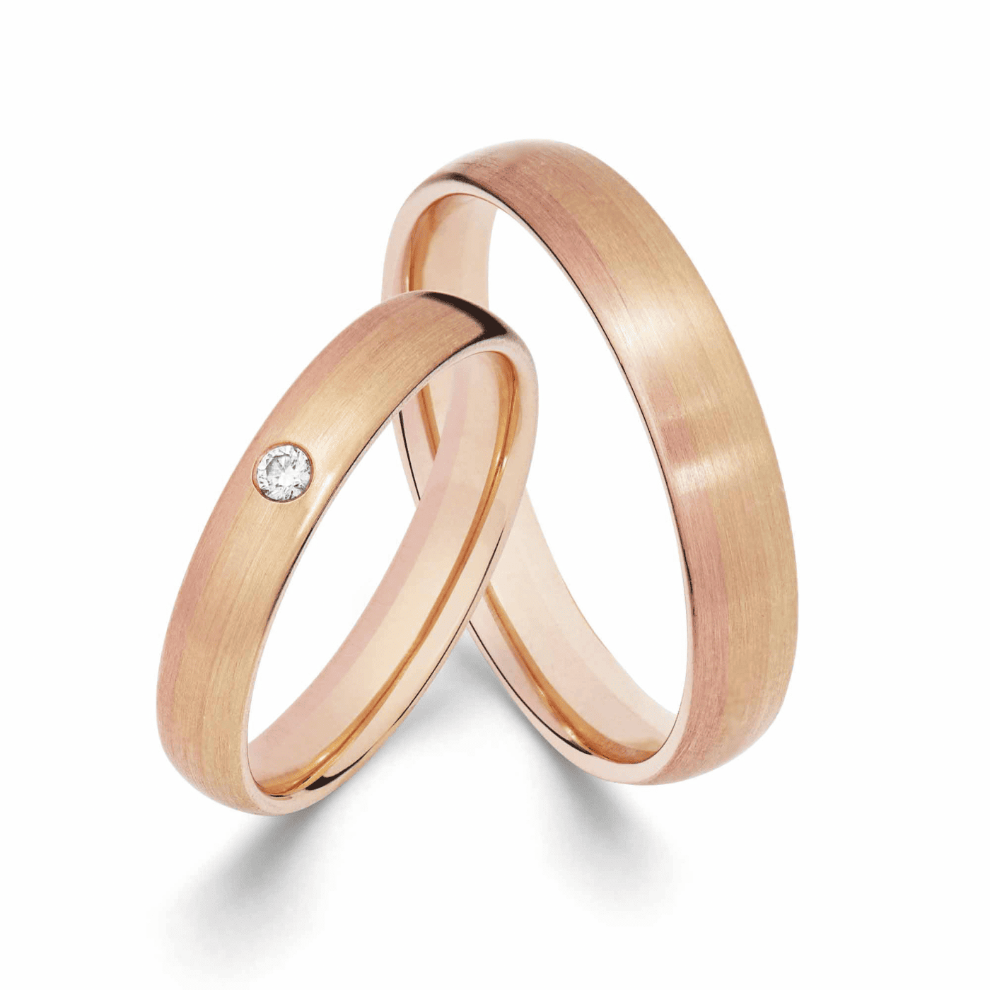 Trauring ca. 0,04 ct. 585er bicolor Hawaii Trauring ca. 0,04 ct. 585er bicolor Hawaii